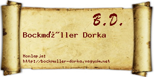 Bockmüller Dorka névjegykártya